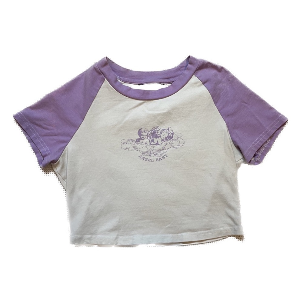 Pacsun angel baby cropped tee